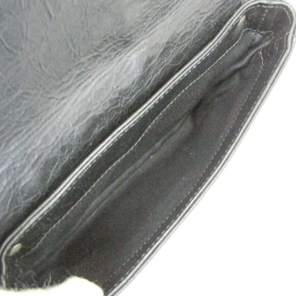 GUCCI Black Leather Messenger Shoulder Bag - Picture 5 of 14